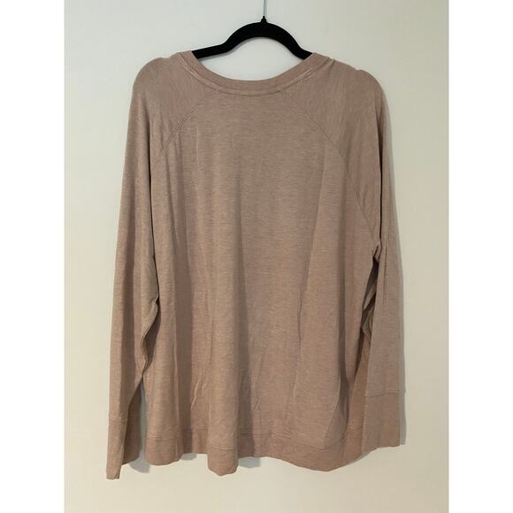 NWT Athleta Mindset Sweatshirt 2X $69 Super Soft Comfortable Long Sleeve Top Tan - Picture 6 of 7